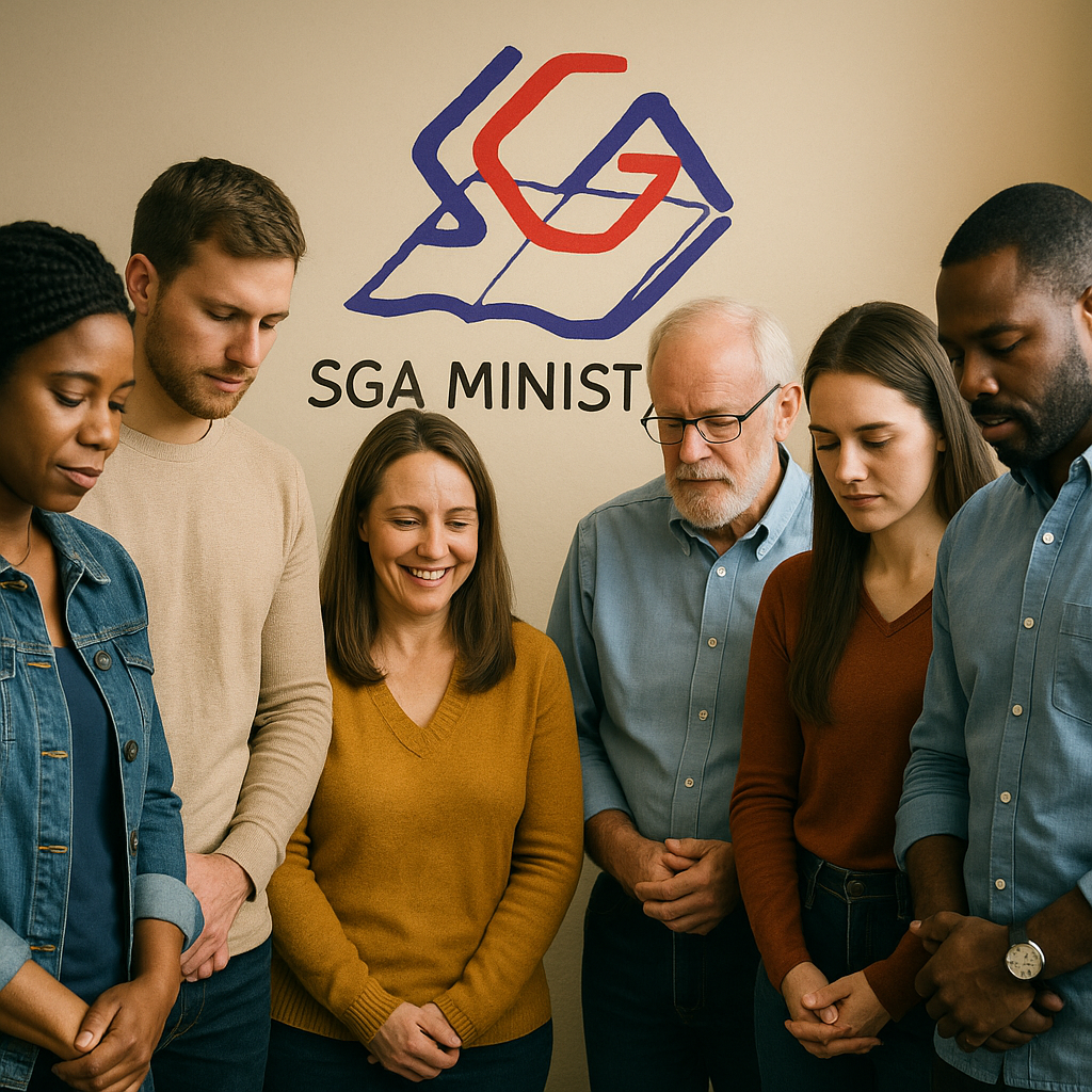 Hands praying over Bible